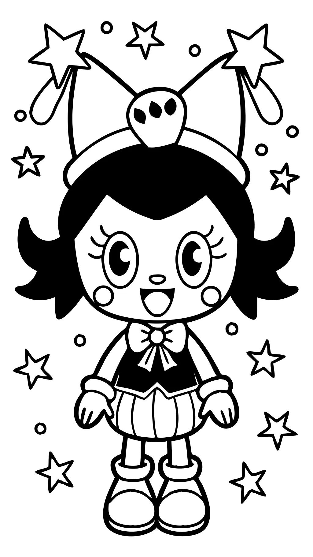 Páginas para colorear de Sanrio Kuromi